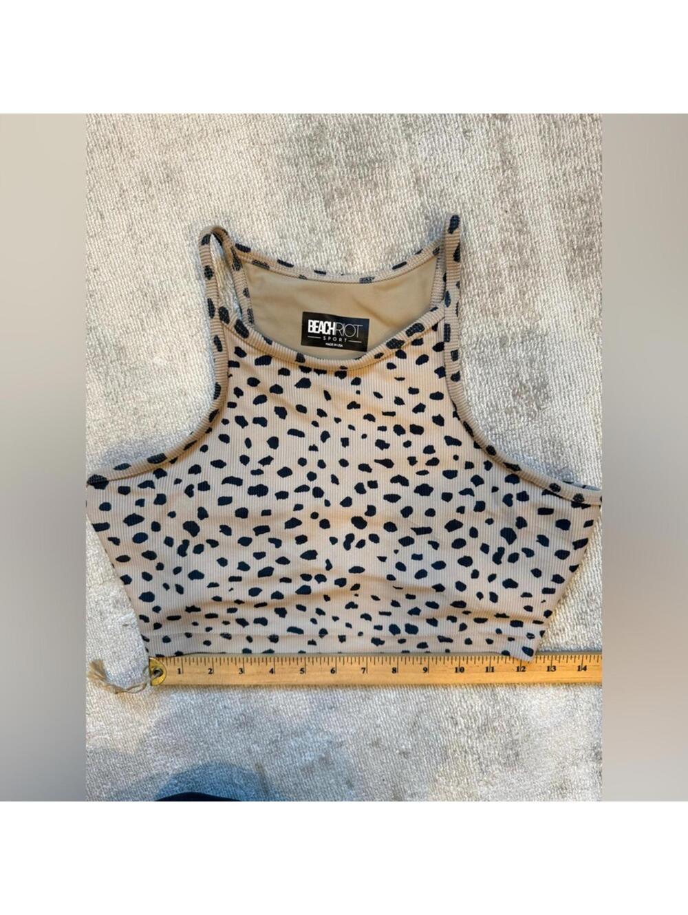 Beach Riot Anna Ribbed Tank - Leopard Spot - Picture 8 of 9